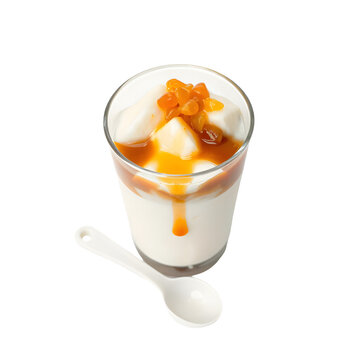 Traditional Filipino taho silken tofu with brown sugar syrup and sago pearls