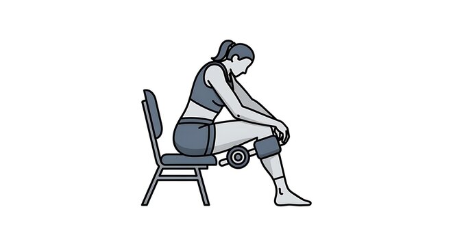 woman performing leg curl exercise with hamstring machine