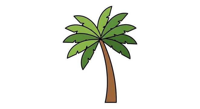 tropical palm tree icon, vector illustration isolated on white