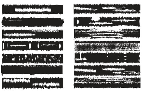 Set of brush strokes, pain grunge brush, ink rectangles, distressed paint strokes brushes , black vector brushes, gritty artistic lines, charcoal textures brushes
