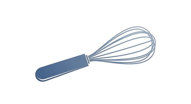 Large Stainless Steel Cooking Whisk Kitchen Utensil Isolated on White
