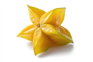 Fototapeta premium Fresh ripe yellow star fruit carambola isolated on white background.