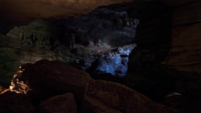 Stalactite and Stalagmite Formations in Carlsbad Caverns National Park New Mexico