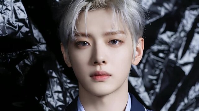 韓流スター風のハンサムなアジア人男性のポートレート