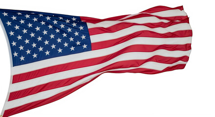 Fototapeta premium Waving american flag illustration for flag day patriotic symbol isolated on transparent background