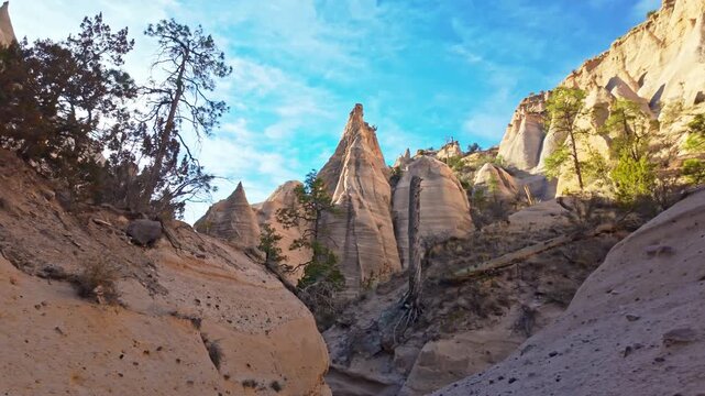 Rock Formations on Kasha-Katuwe Tent Rocks Trail New Mexico