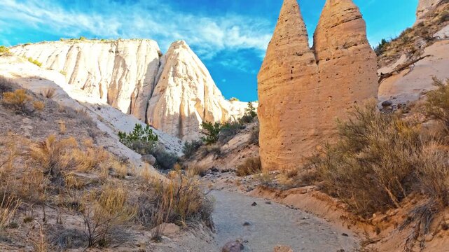 Rock Formations on Kasha-Katuwe Tent Rocks Trail New Mexico