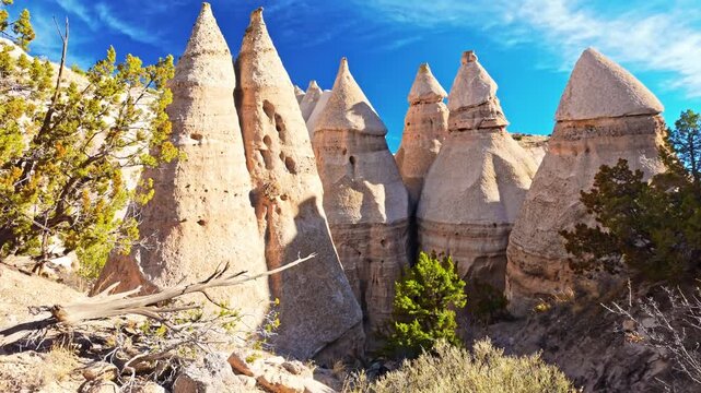 Aerial View of Tent Rock Formations in Kasha-Katuwe Tent Rocks National Monument New Mexico