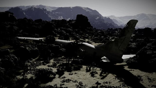 Nature reclaiming twin fuselage in scrub, memorial vibe with quiet mourning, broken windows and soft backlight, photographer capturing nostalgia and heritage