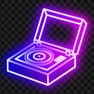 Neon Record Player Design