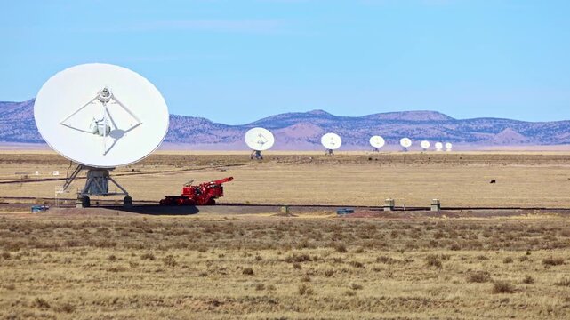 Very Large Array Radio Telescope Dishes Panoramic View New Mexico