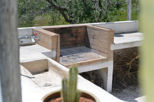 brace nel giardino di una casa di campagna