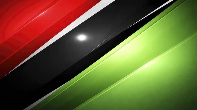 Abstract design with red, black, and green colors representing Juneteenth  