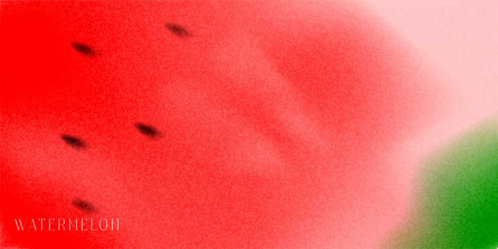 Abstract watermelon texture background with soft grainy gradient and seeds. Perfect for summer design, food branding, packaging, advertising and fresh seasonal visuals.