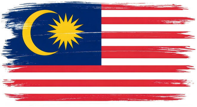 Malaysia flag day illustration celebrating national pride with a distressed flag design