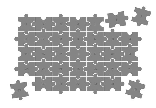 Jigsaw Puzzle Photo Frame Effect Mockup