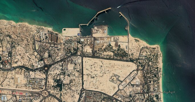 Kish Island Satellite View Iran Persian Gulf Resort