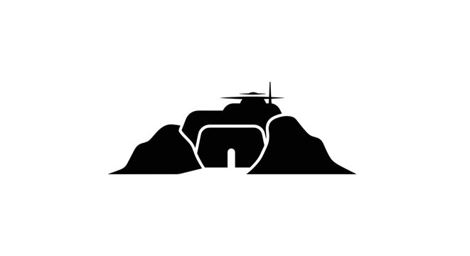 Tank on top of a hill.