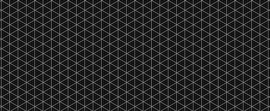 Technical drawing sheet isometric triangle geometry, margin layout blueprint style. Triangle lattice structure for planning pages diagrams UI wireframes education notebooks digital technology visuals.