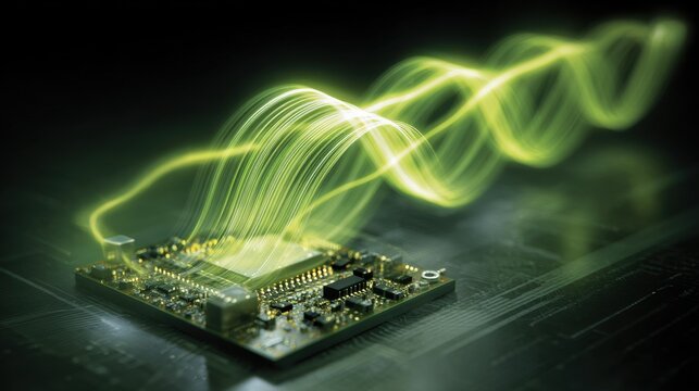 Illuminated Circuit Board with Green Energy Flow Path