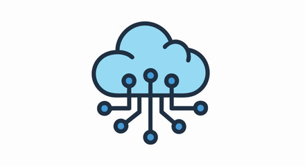 Obraz premium Cloud Computing Technology Illustration.