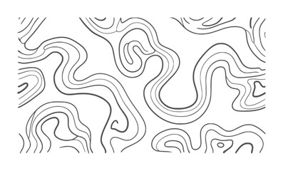 Fototapeta premium Black and white abstract wavy lines pattern