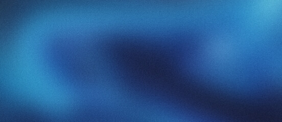 Fototapeta premium Deep blue grainy gradient background with soft light leaks. Atmospheric navy blue texture with subtle film grain. Abstract dark blue wallpaper for cinematic overlays and modern web design.