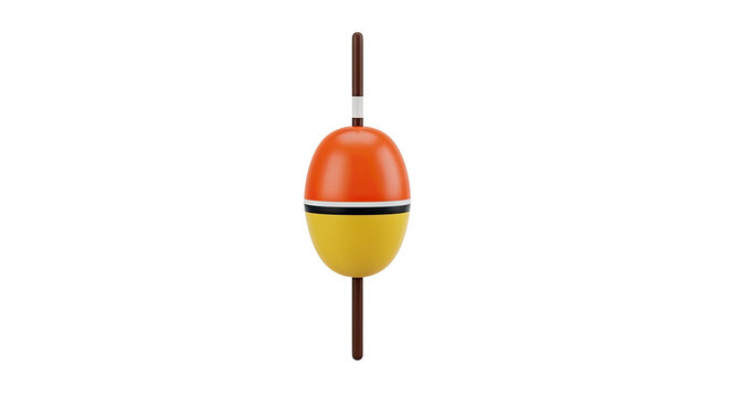 Fishing Bobber - Orange and Yellow Oval Float