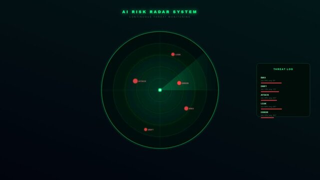 This sophisticated holographic interface demonstrating ethical AI oversight utilizes a scanning radar system to detect systemic anomalies and security vulnerabilities within a dark digital space