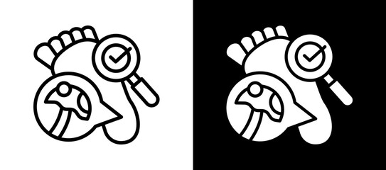 Fototapeta premium Fungal Infection whiteblack icon