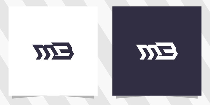 letter mb bm logo design