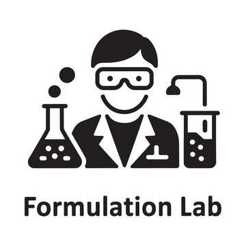 Scientist with lab equipment beakers goggles and a test tube