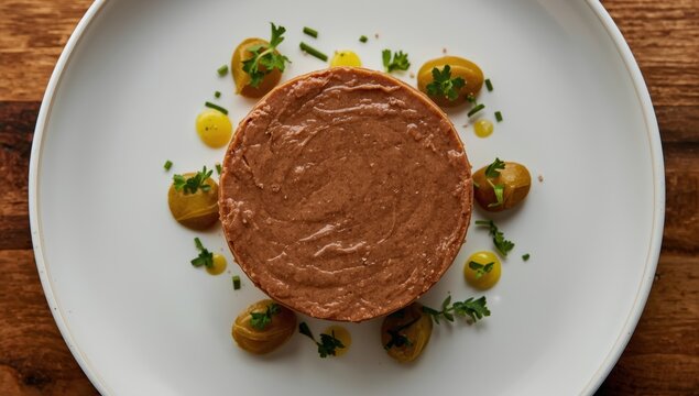 Beef liver p&acirc;t&eacute;, overhead.