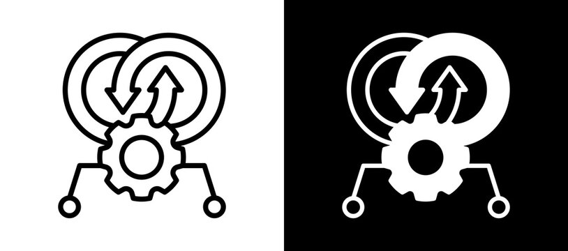 Growth Transformation whiteblack icon