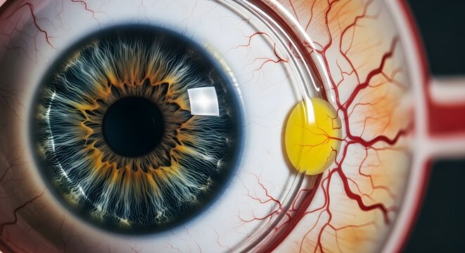 close-up of human eye with stye, detailed view