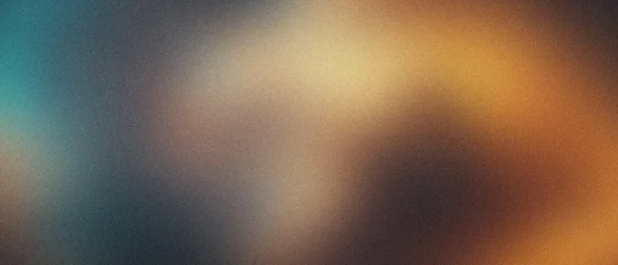 Fotobehang Vintage Vintage film grain background with warm amber light leaks, retro cinematic texture with soft bokeh and blurry gradients, nostalgic analog aesthetic for creative overlays and moody designs.  © VEXLO