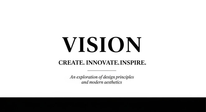 Bold Vision Typography Poster With Serif Headline.