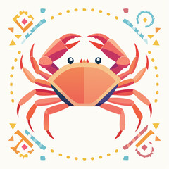 crab cartoon isolated on white © Leni
