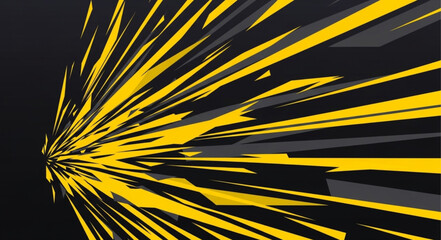 Abstract Yellow Radial Motion Streaks and Energy. © samuel
