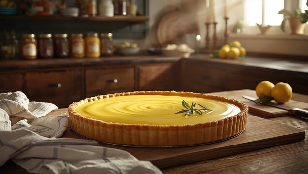 Nonna's Tart. Italian pastry filled with lemon cream. Classic recipe from an Italian grandmother.