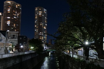 川に映る高層ビル群 © 渉 髙橋