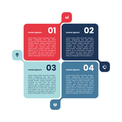 Colorful Step-by-Step Infographic with Icons for Business Strategy and Process