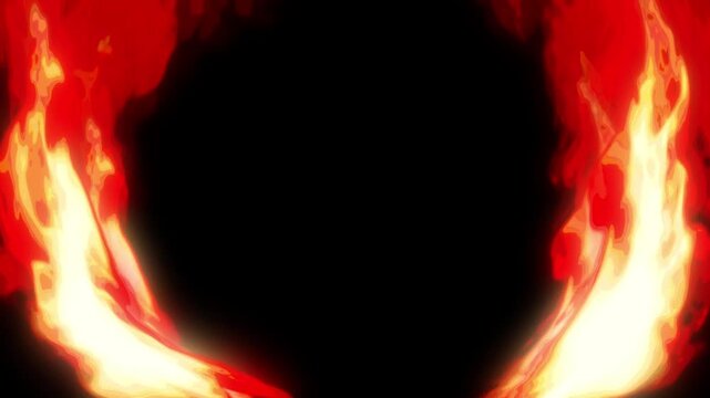 cartoon look fire smoke circle loop effects animation