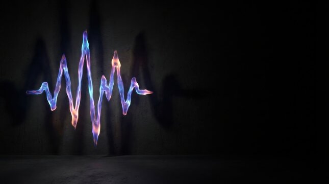 Abstract representation of a sound wave illustrating unstable energy fluctuations and variability in energy systems