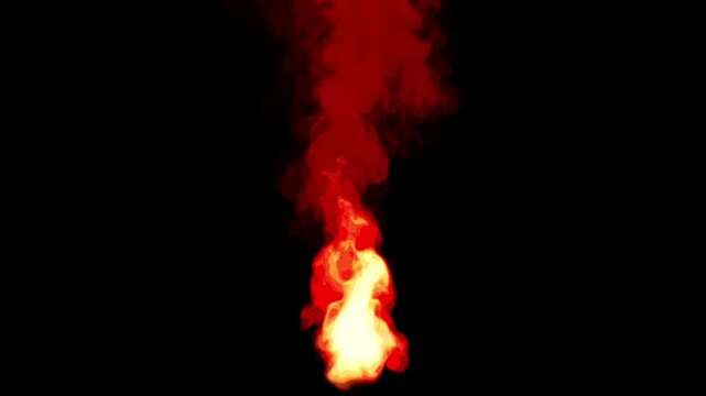 cartoon look fire smoke circle loop effects animation