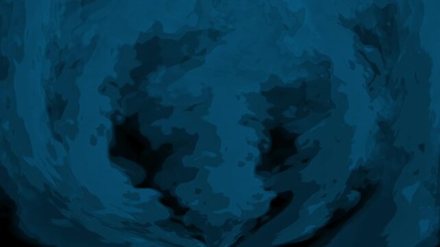 Blue cartoon look fire smoke circle loop effects animation