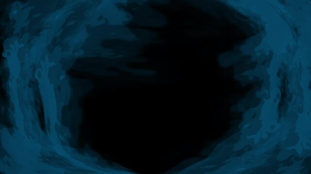 Blue cartoon look fire smoke circle loop effects animation