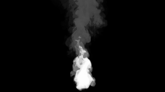 Black and white cartoon look smoke circle loop effects animation