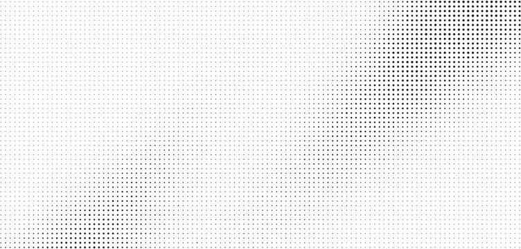 Halftone dots pattern with gradient effect on white background