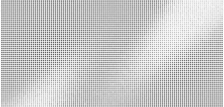 Halftone dots pattern with gradient effect on white background for design elements